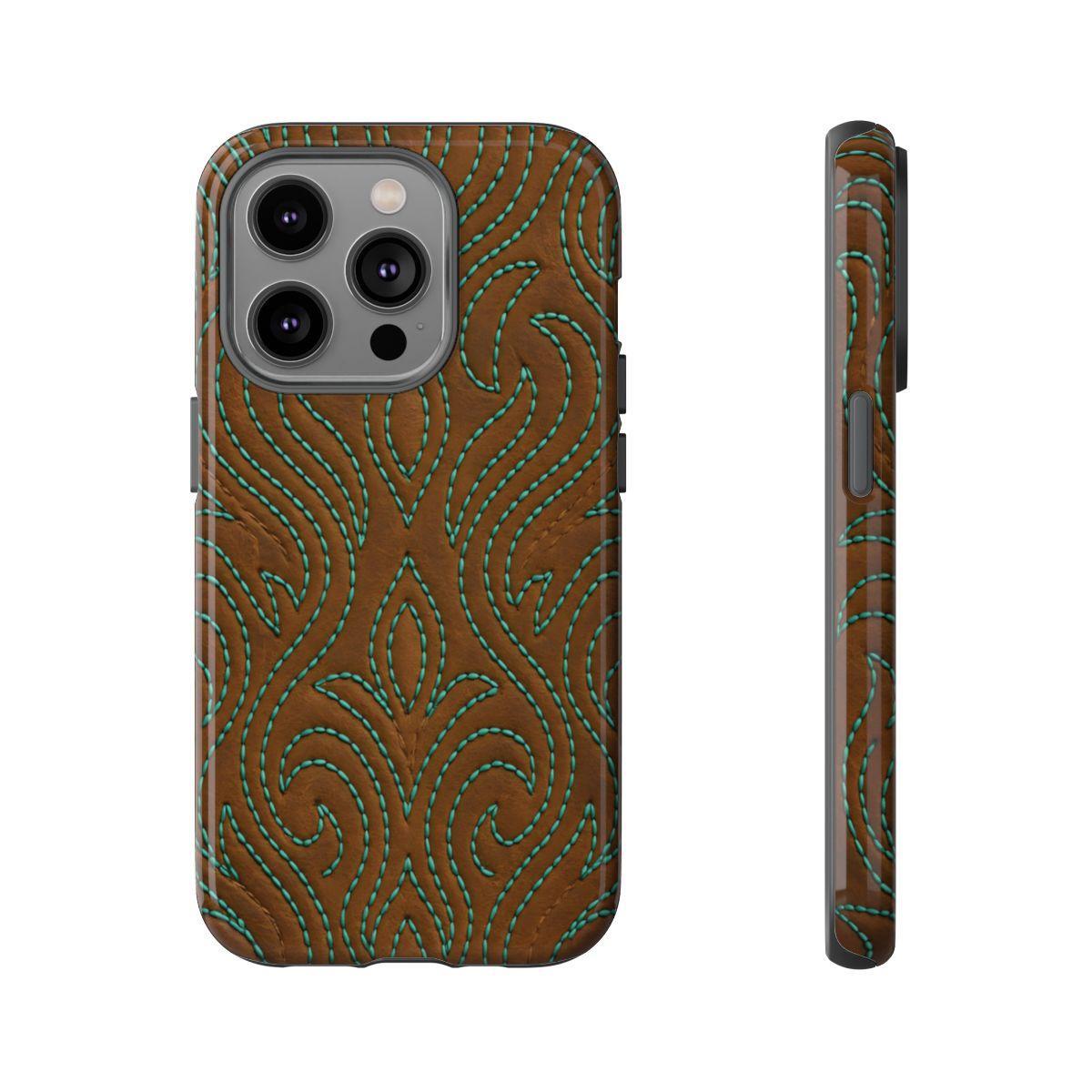 Turquoise Stitched Tough Case
