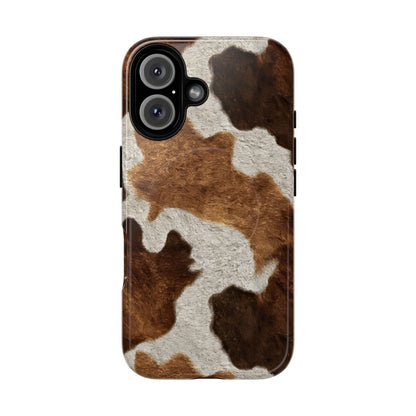 Two Tone Brown Cowhide Magnetic Case