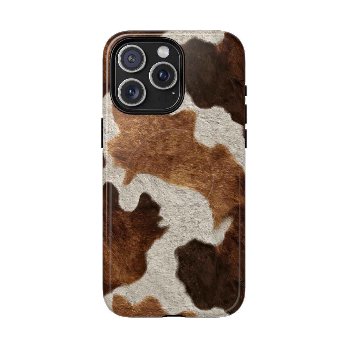 Two Tone Brown Cowhide Magnetic Case