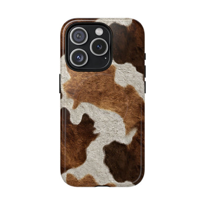 Two Tone Brown Cowhide Magnetic Case