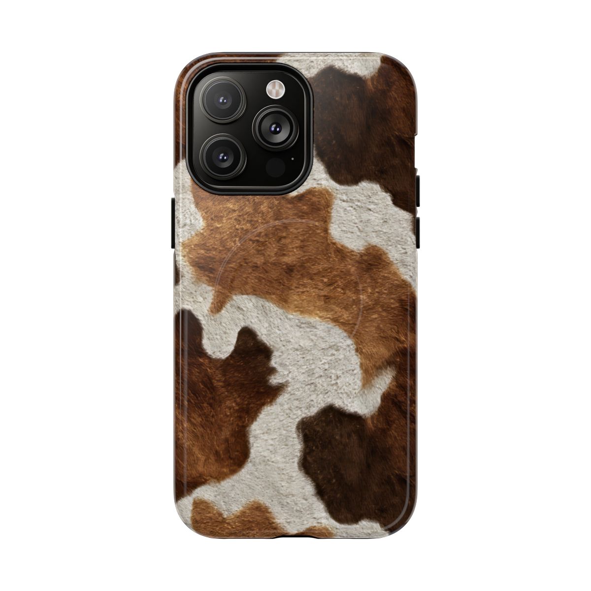 Two Tone Brown Cowhide Magnetic Case