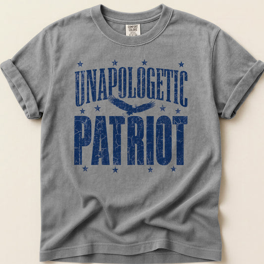 Unapologetic Patriot T-shirt on Grey