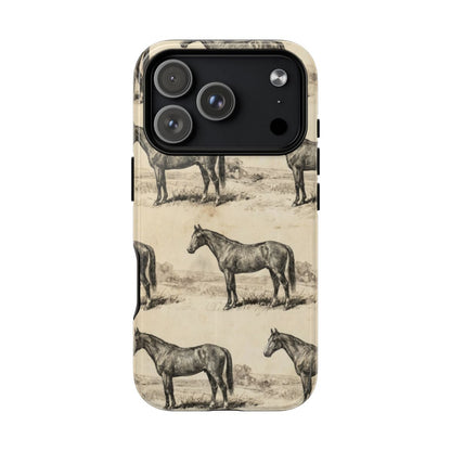Vintage Horses Magnetic Case - iPhone 18 Pro