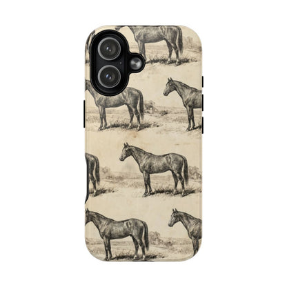 Vintage Horses Magnetic Case