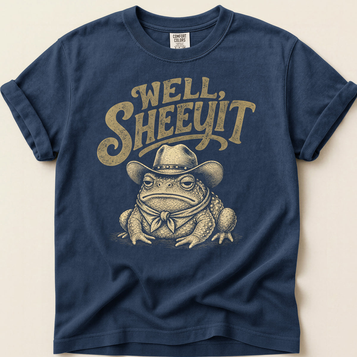 Well Sheeyit T-shirt on Navy