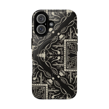 Western Black Bandana Magnetic Case