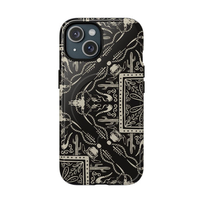 Western Black Bandana Magnetic Case