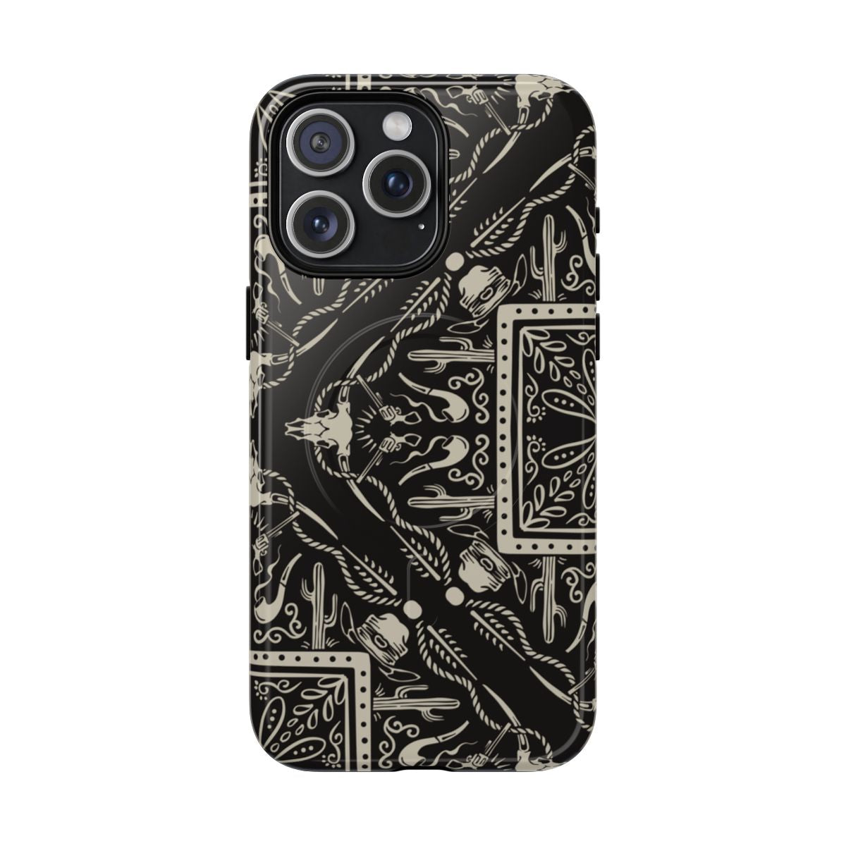 Western Black Bandana Magnetic Case
