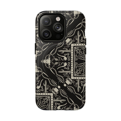 Western Black Bandana Magnetic Case