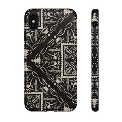 Western Black Bandana Tough Case