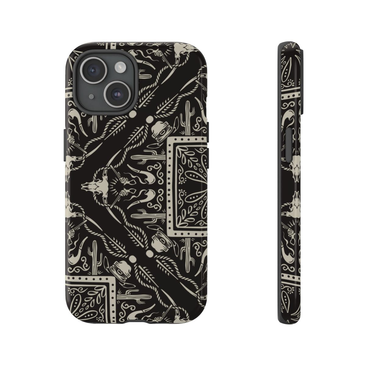 Western Black Bandana Tough Case
