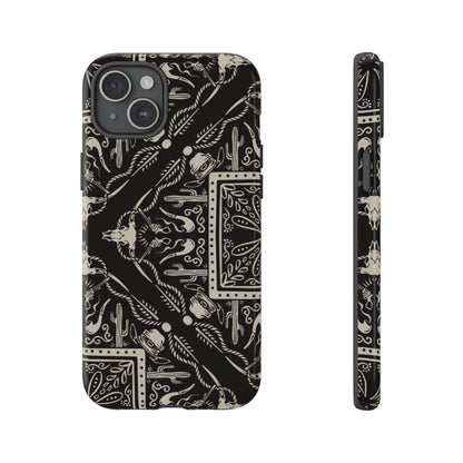 Western Black Bandana Tough Case