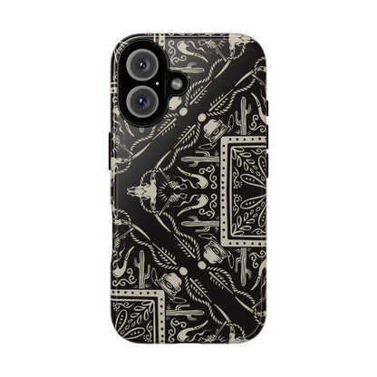 Western Black Bandana Tough Case
