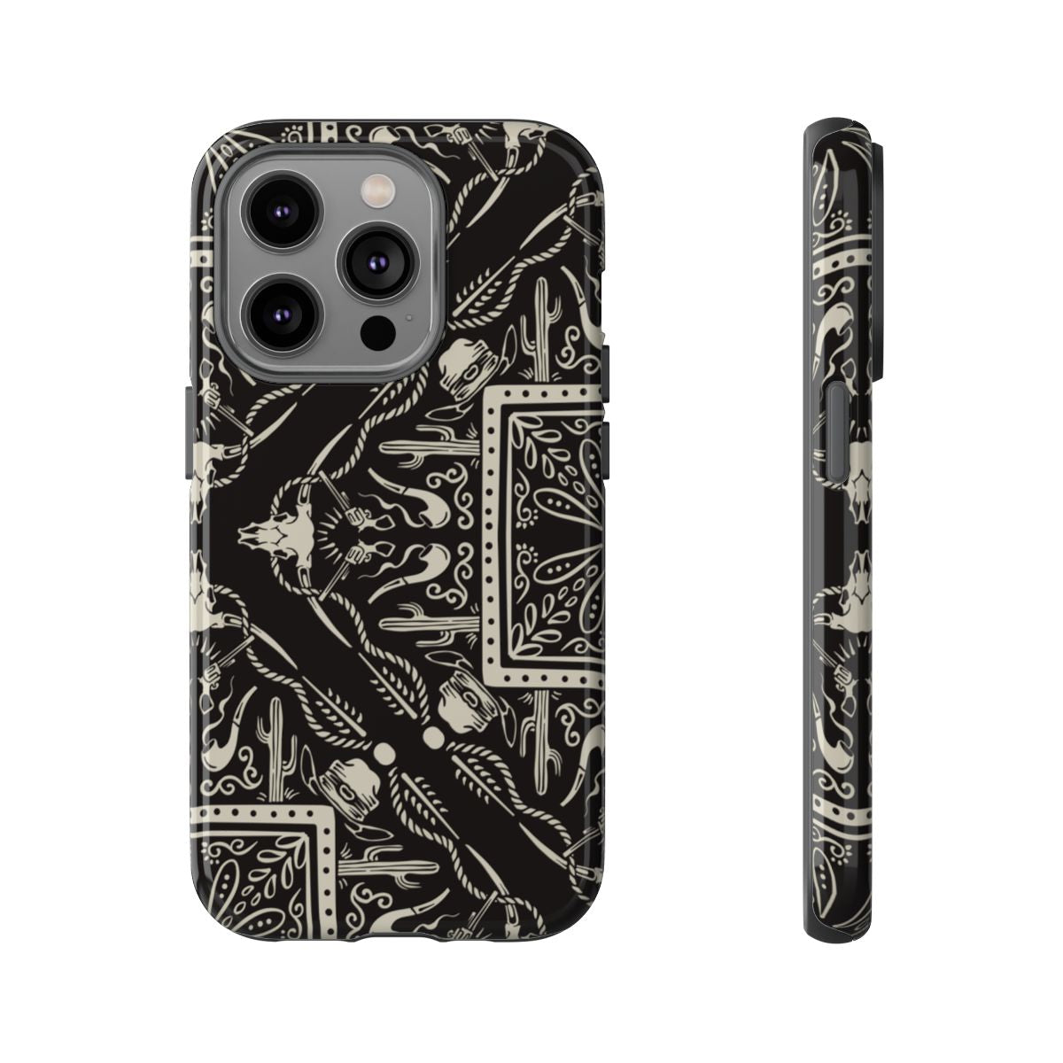 Western Black Bandana Tough Case
