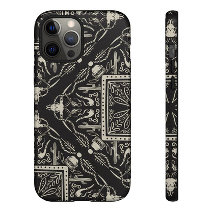 Western Black Bandana Tough Case