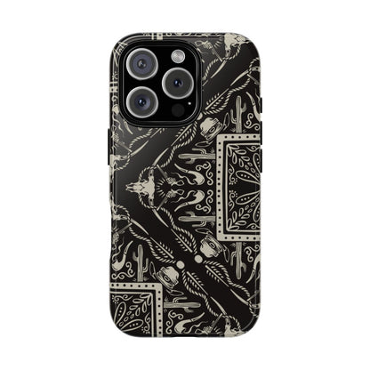 Western Black Bandana Tough Case