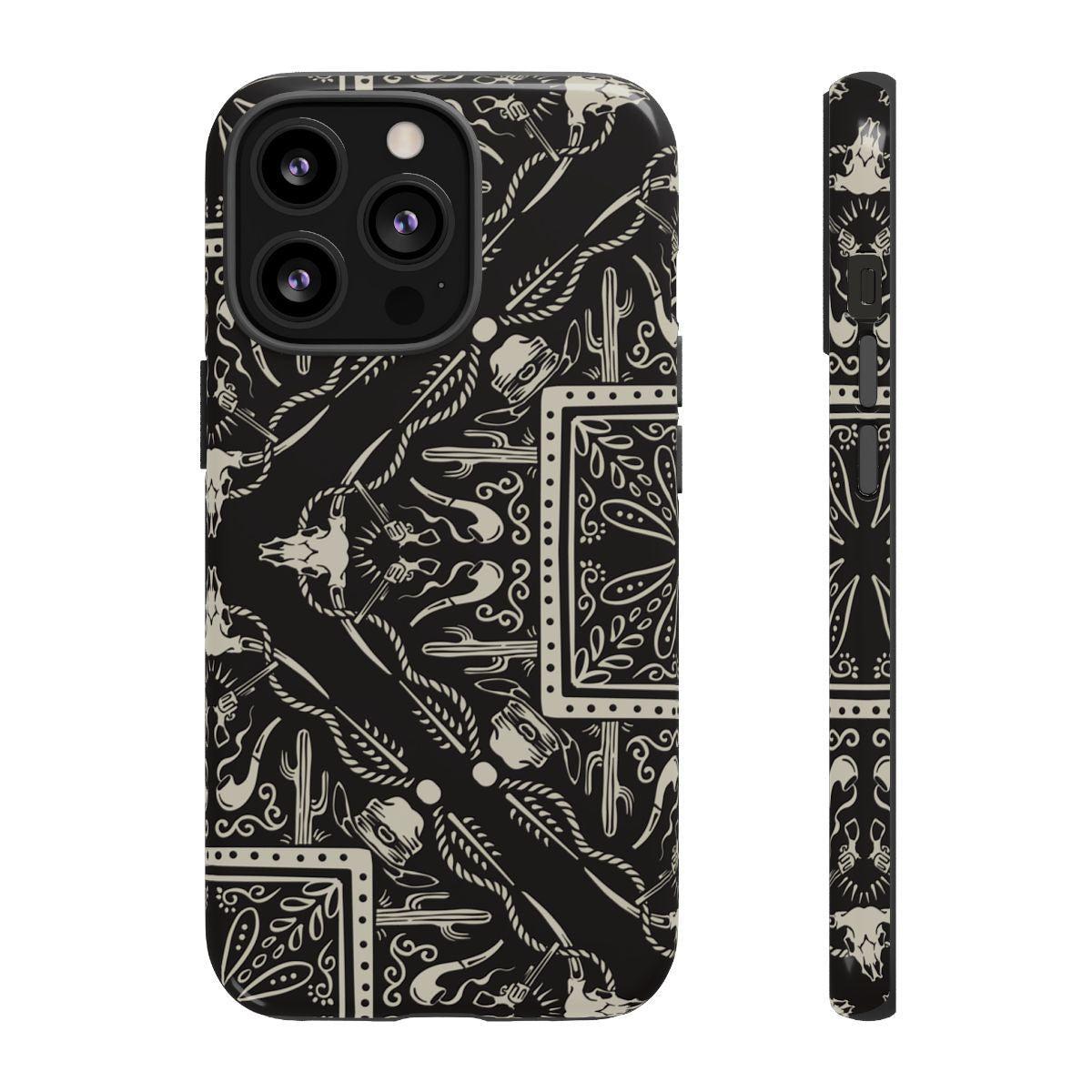 Western Black Bandana Tough Case
