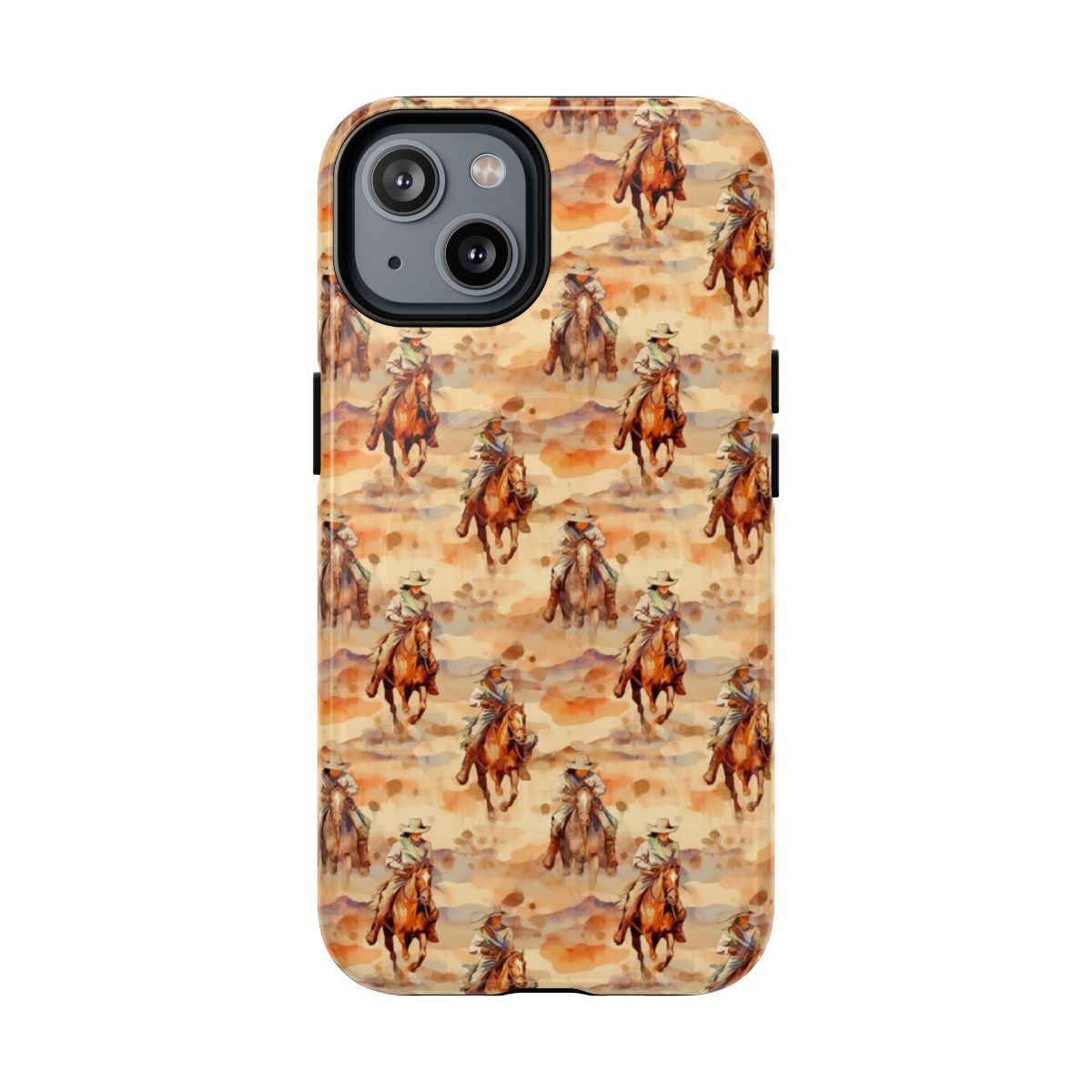 Western Horse Pattern Magnetic Case