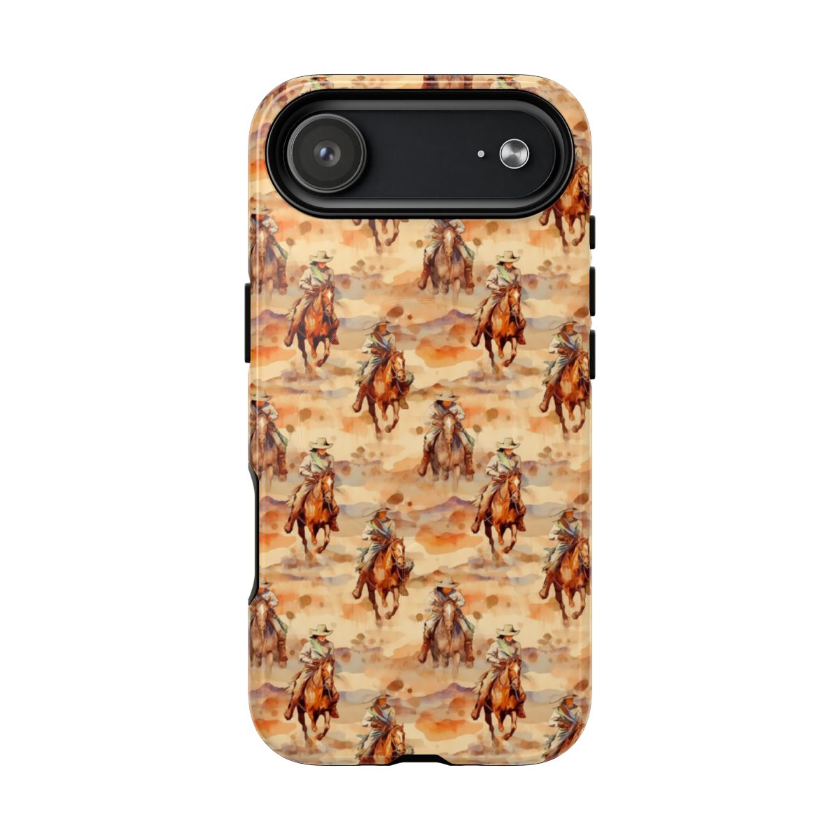 Western Horse Pattern Magnetic Case