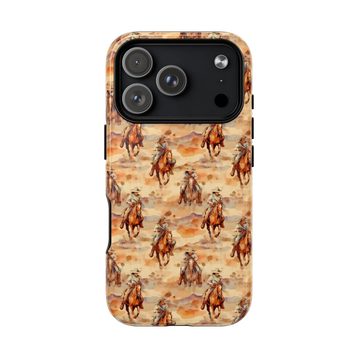 Western Horse Pattern Magnetic Case