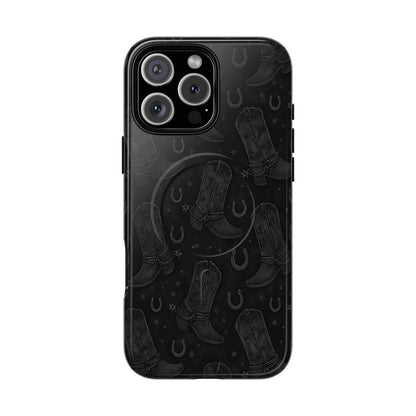 Western Noir Boots Magnetic Case