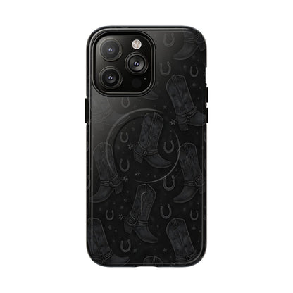 Western Noir Boots Magnetic Case