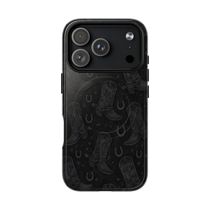 Western Noir Boots Magnetic Case