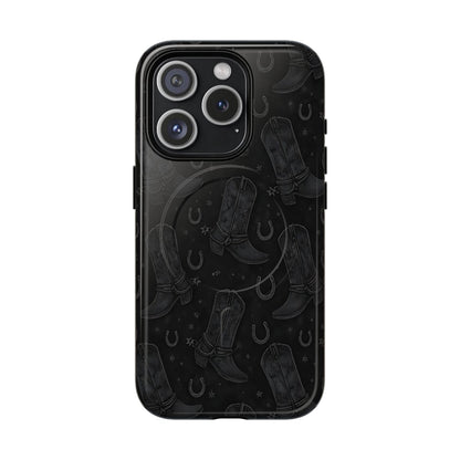 Western Noir Boots Magnetic Case