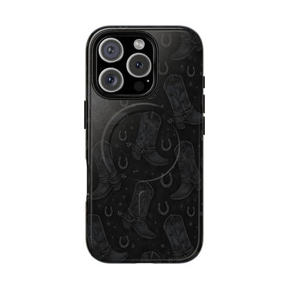 Western Noir Boots Magnetic Case