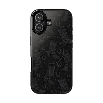 Western Noir Boots Magnetic Case