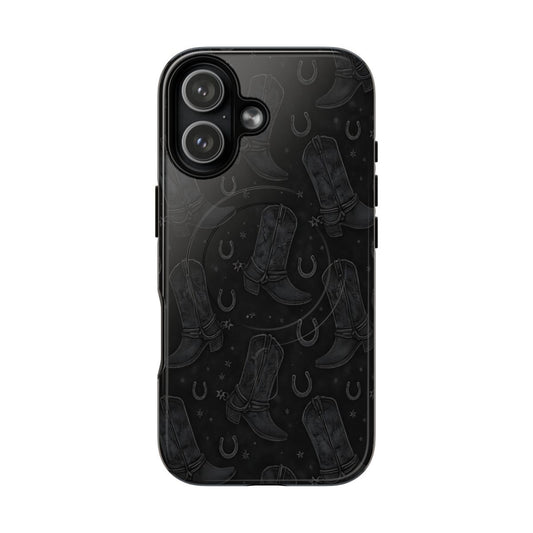 Western Noir Boots Magnetic Case