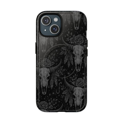 Western Noir Bull Skulls Magnetic Case