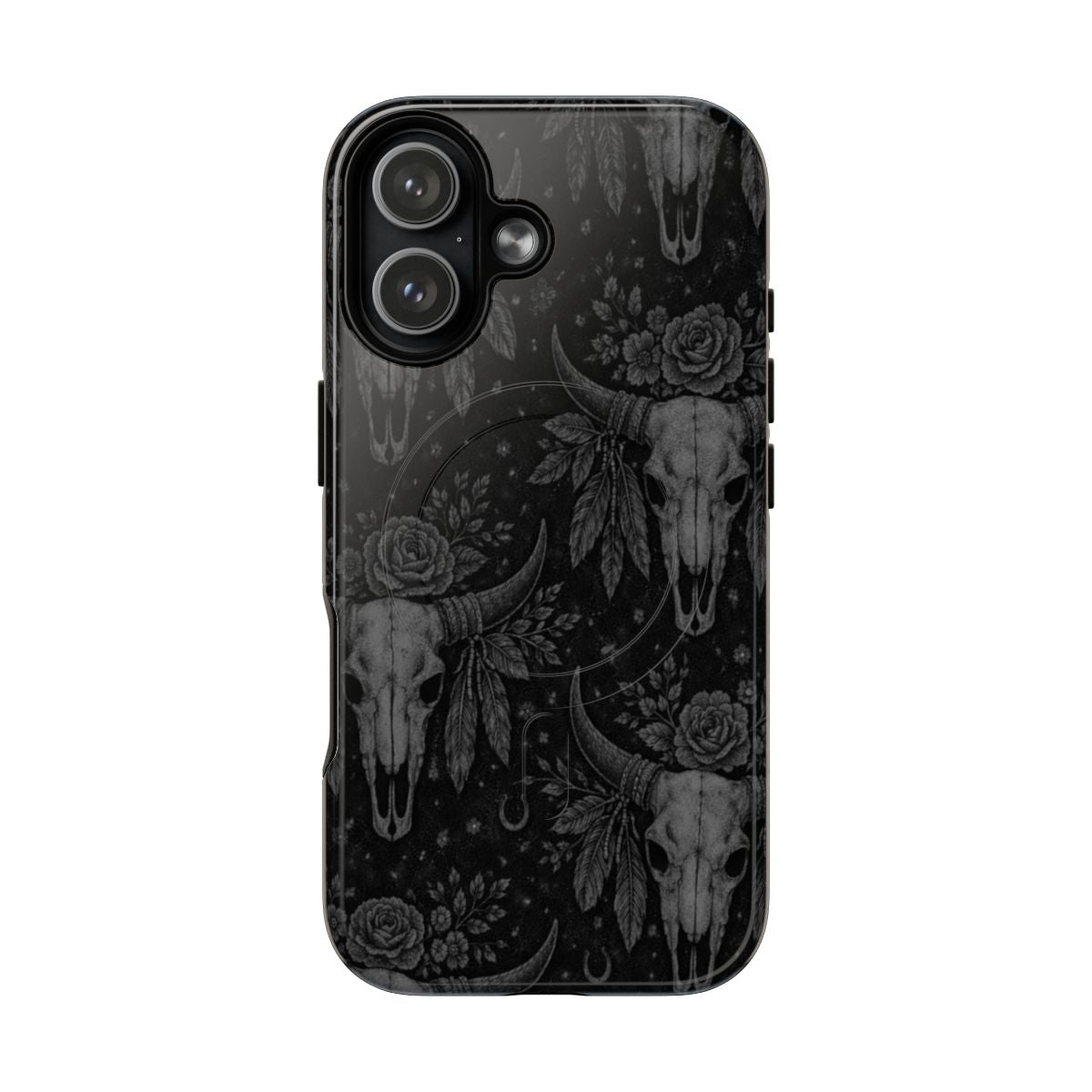 Western Noir Bull Skulls Magnetic Case