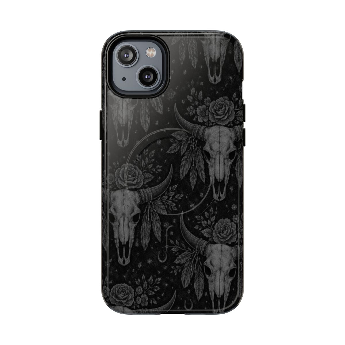 Western Noir Bull Skulls Magnetic Case