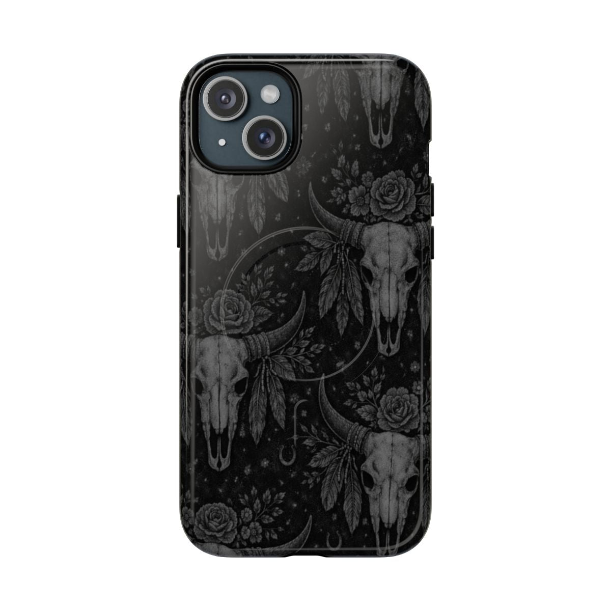 Western Noir Bull Skulls Magnetic Case