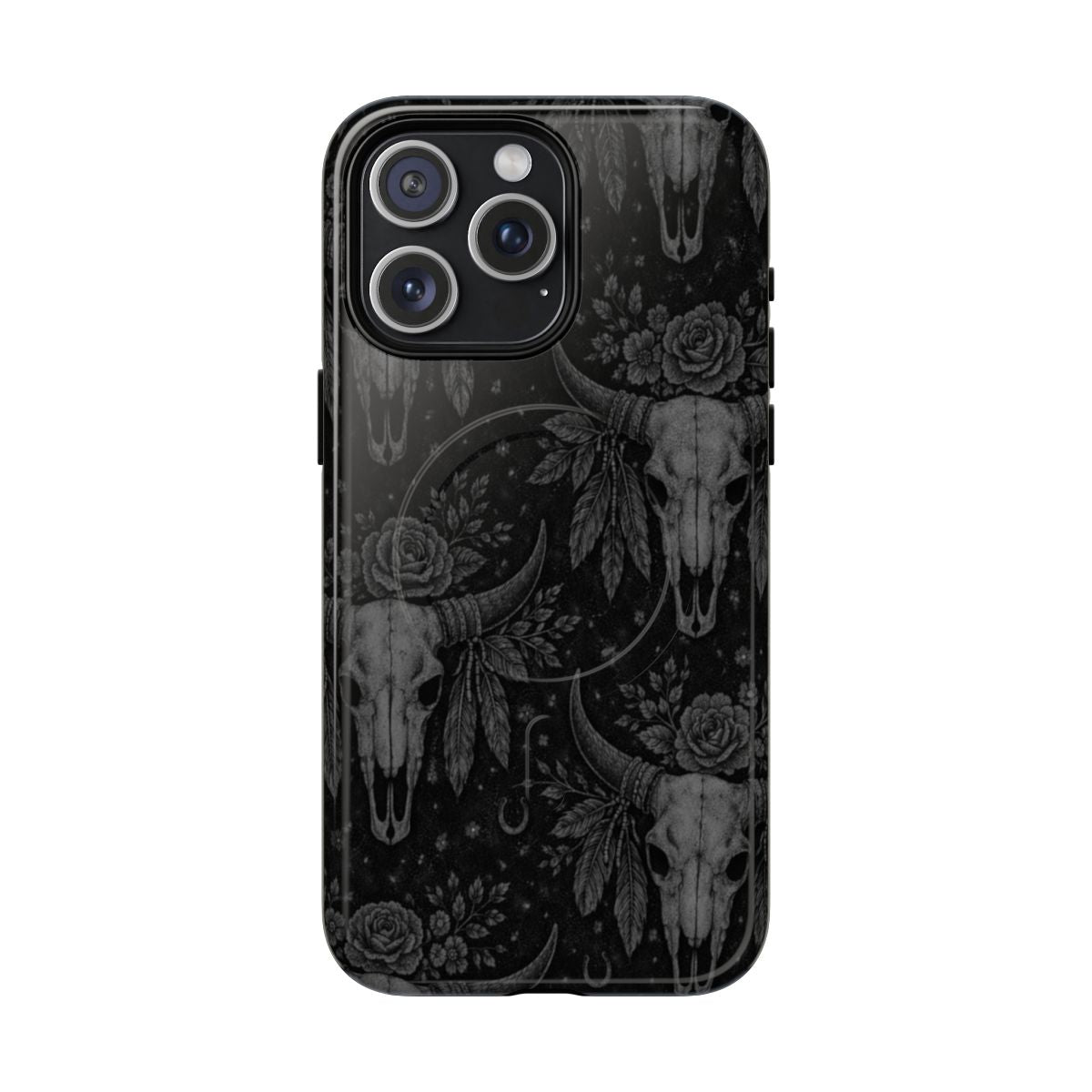 Western Noir Bull Skulls Magnetic Case