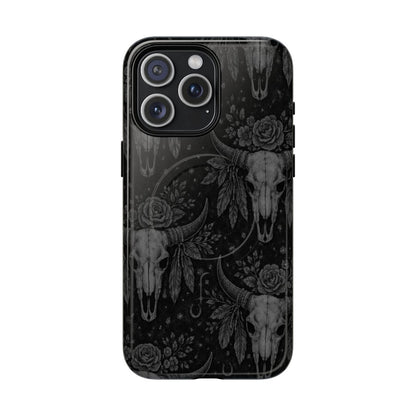 Western Noir Bull Skulls Magnetic Case