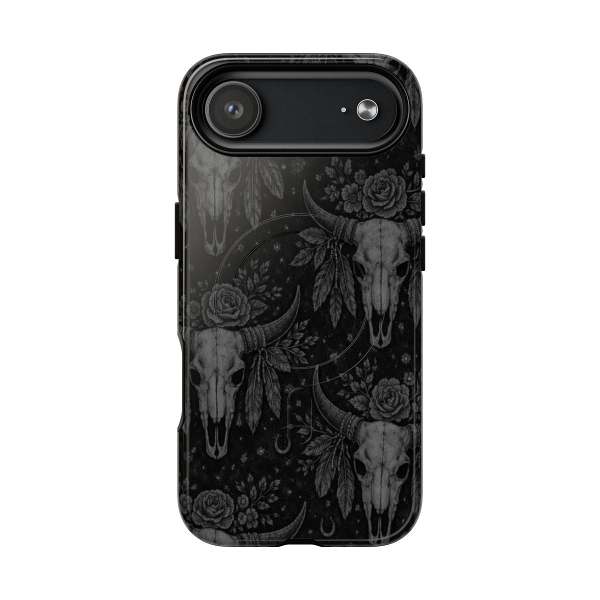Western Noir Bull Skulls Magnetic Case