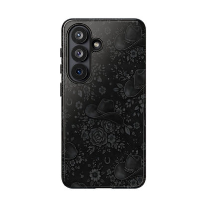 Western Noir Floral Hats Tough Case