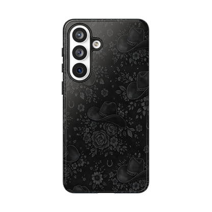 Western Noir Floral Hats Tough Case