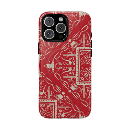 Western Red Bandana Magnetic Case