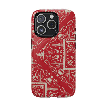 Western Red Bandana Magnetic Case
