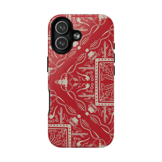 Western Red Bandana Magnetic Case