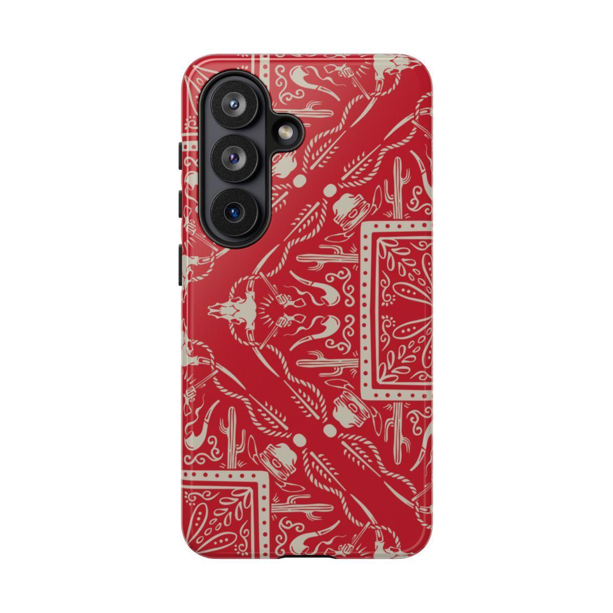 Western Red Bandana Tough Case