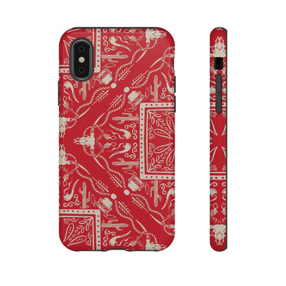 Western Red Bandana Tough Case