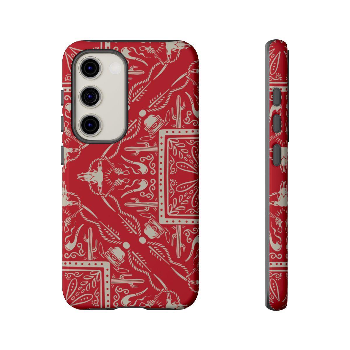 Western Red Bandana Tough Case