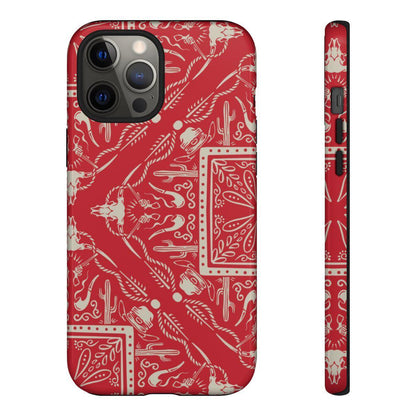 Western Red Bandana Tough Case