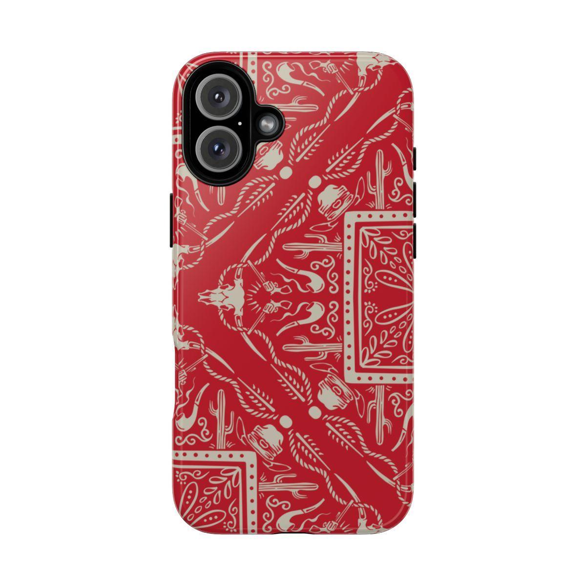 Western Red Bandana Tough Case
