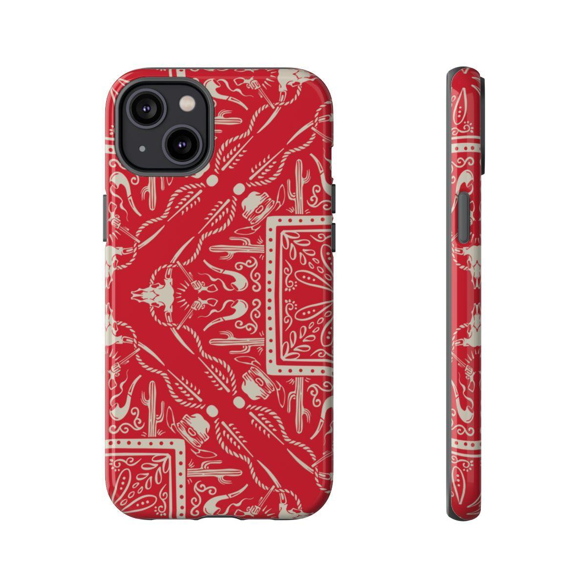 Western Red Bandana Tough Case