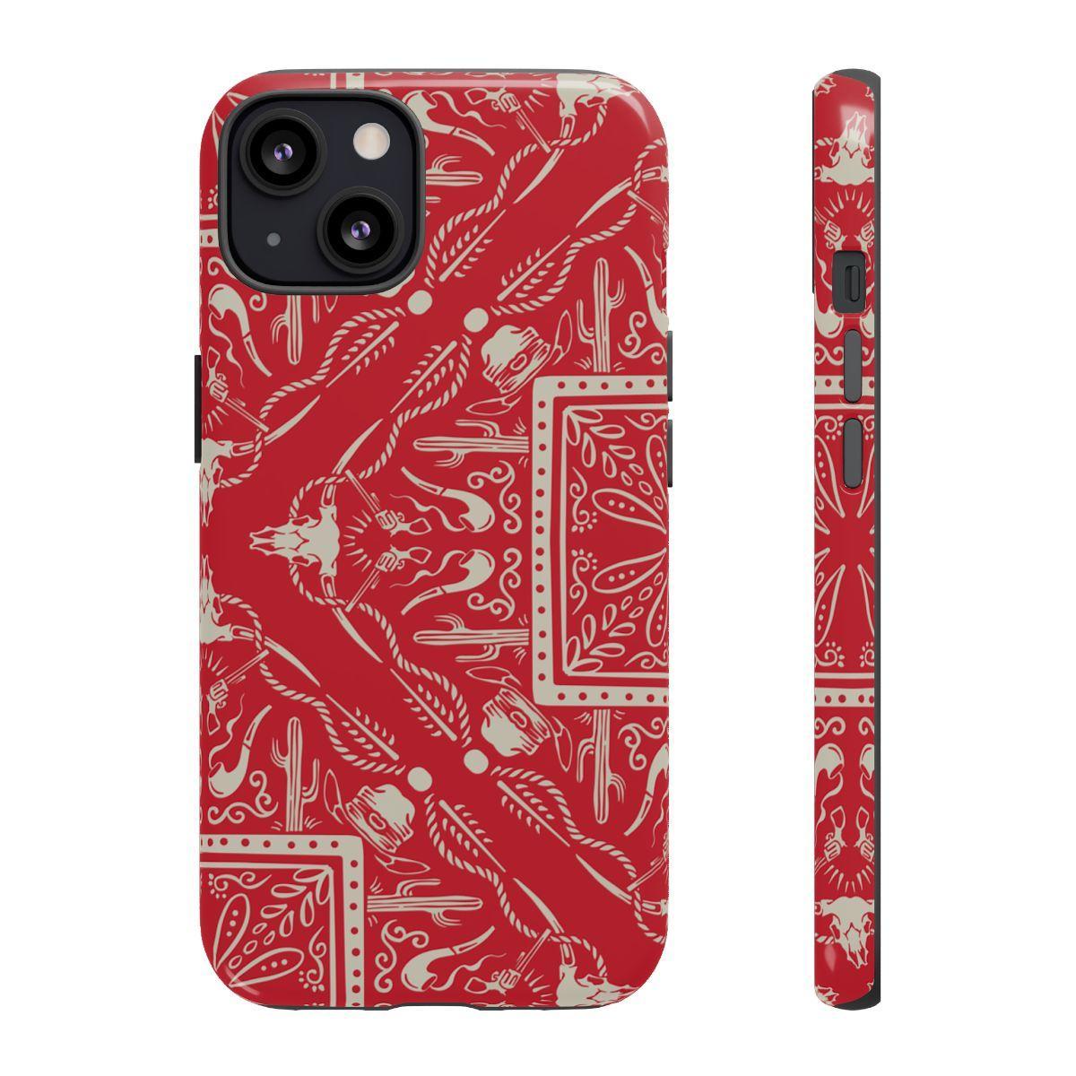 Western Red Bandana Tough Case